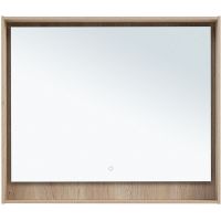 Товар: Зеркало Aquanet Милан 100 с подсветкой Дуб светлый с сенсорным выключателем арт-336406 - фото 3 Зеркало Aquanet Милан 100 с подсветкой Дуб светлый с сенсорным выключателем арт-336406 — фото 3, Зеркала в ванную комнату