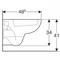 Унитаз Geberit Renova Nr.1 Comprimo New подвесной без сиденья Белый арт-206145000 — фото 6, Подвесные унитазы