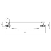 Товар: Стеклянная полка Webert Ottocento Бронза арт-AM500701065 - фото 2 Стеклянная полка Webert Ottocento Бронза арт-AM500701065 — фото 2, Полки для ванной и душа