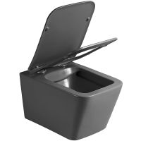 Унитаз Vincea Q-Line подвесной Антрацит матовый с сиденьем Микролифт арт-VT1-12MA — фото 3, Подвесные унитазы