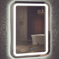 Зеркало Mixline Премьер Мальта 55 с подсветкой с сенсорным выключателем и пескоструйным рисунком арт-533672 — фото 1, Зеркала в ванную комнату