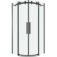 Душевой уголок Grossman Classic 100х100 профиль Черный матовый стекло прозрачное арт-301.K33.04.1010.21.00 — фото 1, Душевые уголки четверть круга