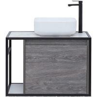 Тумба под раковину Aquanet Nova Lite Loft 75R подвесная Дуб рошелье арт-261653 — фото 3, Тумбы под раковину