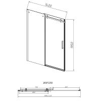 Душевая дверь Vincea Como-N 140 профиль Черный стекло тонированное арт-VDS-4CN140CGB — фото 6, Раздвижные душевые двери
