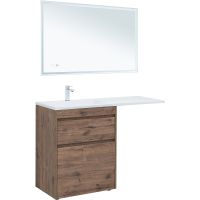 Тумба с раковиной Aquanet Токио 130 L Дуб веллингтон арт-335589 — фото 8, Тумбы с раковиной