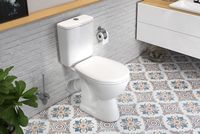 Унитаз компакт Rosa Уют Белый с бачком и сиденьем арт-4630055558384 — фото 2, Напольные унитазы