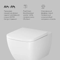 Товар: Комплект унитаза с инсталляцией AM.PM Gem FlashClean с сиденьем Микролифт и Белой глянцевой клавишей смыва арт-IS100201.901701 - фото 7 Комплект унитаза с инсталляцией AM.PM Gem FlashClean с сиденьем Микролифт и Белой глянцевой клавишей смыва арт-IS100201.901701 — фото 7, Комплекты унитаз + инсталляция