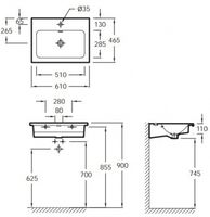 Раковина Jacob Delafon Vox 60 Белая арт-EXAF112-00 — фото 5, Раковины подвесные