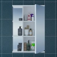 Зеркальный шкаф СанТа Ника 50 R Белый арт-101085 — фото 1, Зеркальные шкафы в ванную