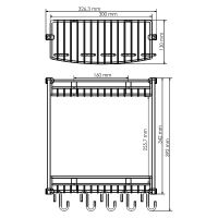 Полка корзина WasserKRAFT Хром арт-K-1422 — фото 4, Полки для ванной и душа
