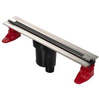 Душевой лоток Berges Super Slim 400 с решеткой Хром матовый арт-090077 — фото 1, Душевые лотки