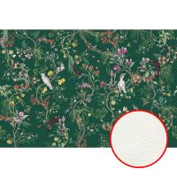 Фреска Ortograf Miracle 33874 Фактура флок FLK Флизелин (4,5*3) Зеленый/Разноцветный, Птицы/Цветы арт-33874 (флок FLK) — фото 1, Фрески