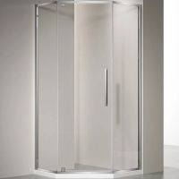 Душевой уголок Veconi Rovigo RV-35 100х100 профиль Хром стекло прозрачное арт-RV35-100-01-C7 — фото 1, Душевые уголки трапеция