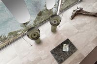 Раковина Abber Kristall 45 Оливковая арт-AT2702Vesuvian — фото 4, Раковины напольные