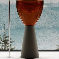 Раковина Abber Kristall 45 Черная Коричневая арт-AT2703Black-Opal — фото 2, Раковины напольные