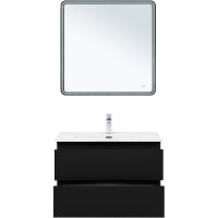 Тумба под раковину Aquanet Вега 2.0 80 подвесная Черная матовая арт-337955 — фото 11, Тумбы под раковину