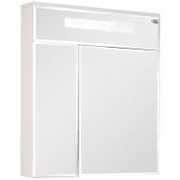 Зеркальный шкаф Onika Сигма 60.01 с подсветкой Белый арт-206034 — фото 1, Зеркальные шкафы в ванную