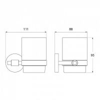Стакан для зубных щеток Iddis Gezanne Хром арт-L093 — фото 2, Стаканы для зубных щеток