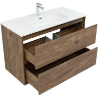 Тумба под раковину Aquanet Милан 100 подвесная Дуб рустикальный арт-336380 — фото 3, Тумбы под раковину