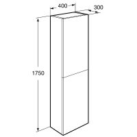 Шкаф пенал Roca Ona 40 подвесной Белый матовый арт-A857635509 — фото 5, Пеналы для ванной комнаты