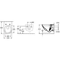 Унитаз Villeroy&Boch Subway 3.0 подвесной с сиденьем Микролифт арт-4670TSR1 — фото 10, Подвесные унитазы