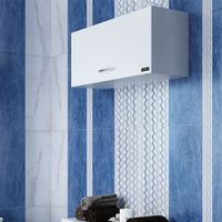 Подвесной шкаф СанТа Стандарт 60 горизонтальный Белый арт-401009 — фото 1, Шкафы для ванной