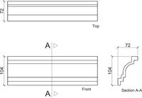 Карниз гибкий Европласт 1.50.249 2000x104x72 мм арт-1.50.249 (гибкий) — фото 3, Карнизы
