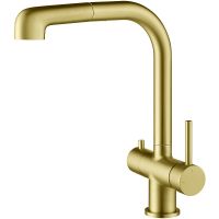 Смеситель для кухни Timo Saona Золото матовое арт-2346/17FL — фото 1, Смесители для кухни