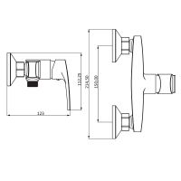 Смеситель для душа Damixa Eclipse 2.0 Хром арт-482000000 — фото 4, Смеситель для душа
