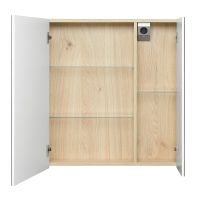 Зеркальный шкаф Roca Up 80 с подсветкой Белый глянец арт-ZRU9303017 — фото 2, Зеркальные шкафы в ванную