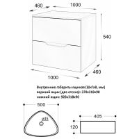 Тумба с раковиной Orange Line 100 подвесная Графит матовый арт-Li-100TugMDF+B07-500W — фото 8, Тумбы с раковиной