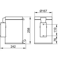 Ведро для мусора Keuco Plan 14977 370000 Черное матовое арт-14977370000 — фото 2, Мусорные ведра