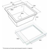 Товар: Кухонная мойка Paulmark Kante 50 Антрацит арт-PM105152-AN - фото 3 Кухонная мойка Paulmark Kante 50 Антрацит арт-PM105152-AN — фото 3, Кухонные мойки