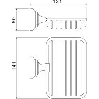 Мыльница Aquatek Классик Золото арт-AQ4533PG — фото 2, Мыльницы