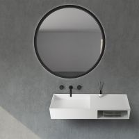 Раковина Abber Stein 80 Белая матовая арт-AS2649-0.8 — фото 3, Раковины подвесные