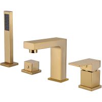 Смеситель на борт ванны Abber Daheim Золото матовое арт-AF8213G — фото 1, Смесители на борт ванны