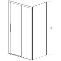 Душевой уголок Vincea Soft 150x80 профиль Вороненая сталь стекло прозрачное арт-VSR-3SO8015CLGM — фото 4, Прямоугольные душевые уголки