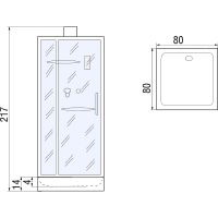 Душевая кабина River Tana 80x80 Б/К с поддоном арт-10000001709 — фото 13, Душевые кабины