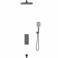 Душевая система Vincea с термостатом Вороненая сталь арт-VSFW-433T1GM — фото 2, Встраиваемые душевые комплекты