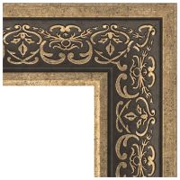 Зеркало Evoform Exclusive 89х59 с фацетом в багетной раме - Вензель серебряный 101 мм арт-BY 3423 — фото 3, Зеркала в ванную комнату