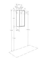 Подвесной шкаф Aquaton Марти 35 Белый глянцевый Дуб эндгрейн арт-1A270203MY010 — фото 8, Шкафы для ванной