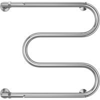 Водяной полотенцесушитель Terminus М-образный с/п (1) 600x600 с полкой Хром, боковое подключение, G 1" НР арт-4620768880438 — фото 2, Водяные полотенцесушители