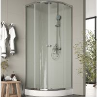 Душевой уголок Agger 80x80 профиль Хром стекло прозрачное арт-A01-080TCR — фото 1, Душевые уголки четверть круга