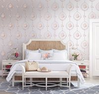 Обои Milassa Classic Флизелин (1*10,05) Сиреневый, Цветы/Полоса арт-LS3 007 — фото 2, Обои для стен