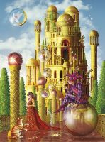 Фреска Ortograf Замки 7507 Фактура бархат FX Флизелин (2*2,7) Разноцветный, Замки/Люди арт-7507 (бархат FX) — фото 2, Фрески