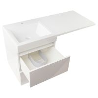 Тумба под раковину Style Line Даллас 115 подвесная Белый глянец арт-СС-00000651 — фото 3, Тумбы под раковину