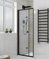 Душевая дверь Ceruttispa Bella 80 D81B профиль Черный стекло прозрачное арт-BELLA D81B — фото 9, Складные душевые двери