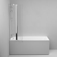 Шторка на ванну AM.PM Gem 80 профиль Хром стекло прозрачное арт-W90BS-D3W5-140CT — фото 3, Шторки для ванной распашные