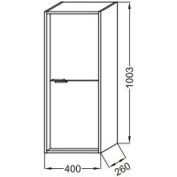 Шкаф пенал Jacob Delafon Vivienne 40 подвесной Белый сатин Дуб табак арт-EB1587-E52-F30 — фото 4, Пеналы для ванной комнаты