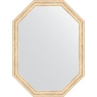 Зеркало Evoform Octagon 59x79 в багетной раме - Слоновая кость 51 мм арт-BY 7019 — фото 1, Зеркала в ванную комнату